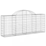 12 db íves horganyzott vas gabion kosár 200x30x80/100 cm
