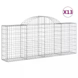 13 db íves horganyzott vas gabion kosár 200x30x80/100 cm