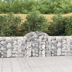 14 db íves horganyzott vas gabion kosár 200x30x80/100 cm