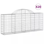20 db íves horganyzott vas gabion kosár 200x30x80/100 cm