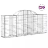 50 db íves horganyzott vas gabion kosár 200x30x80/100 cm