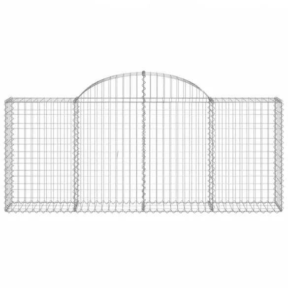 50 db íves horganyzott vas gabion kosár 200x30x80/100 cm