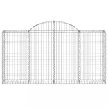 10 db íves horganyzott vas gabion kosár 200x30x100/120 cm