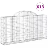 13 db íves horganyzott vas gabion kosár 200x30x100/120 cm