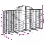 13 db íves horganyzott vas gabion kosár 200x30x100/120 cm