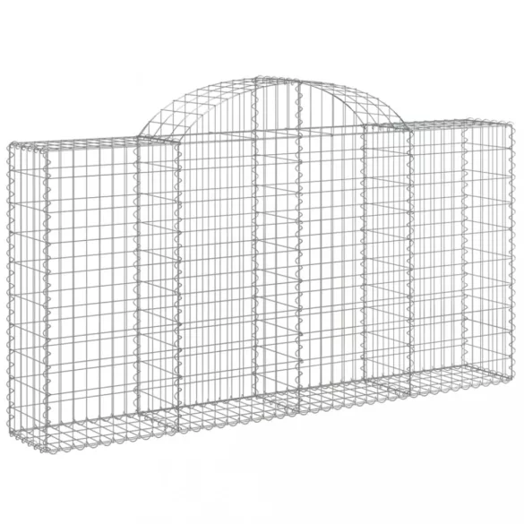 15 db íves horganyzott vas gabion kosár 200x30x100/120 cm