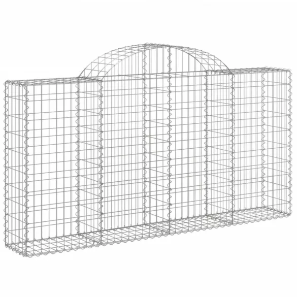 25 db íves horganyzott vas gabion kosár 200x30x100/120 cm