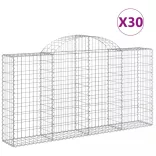 30 db íves horganyzott vas gabion kosár 200x30x100/120 cm