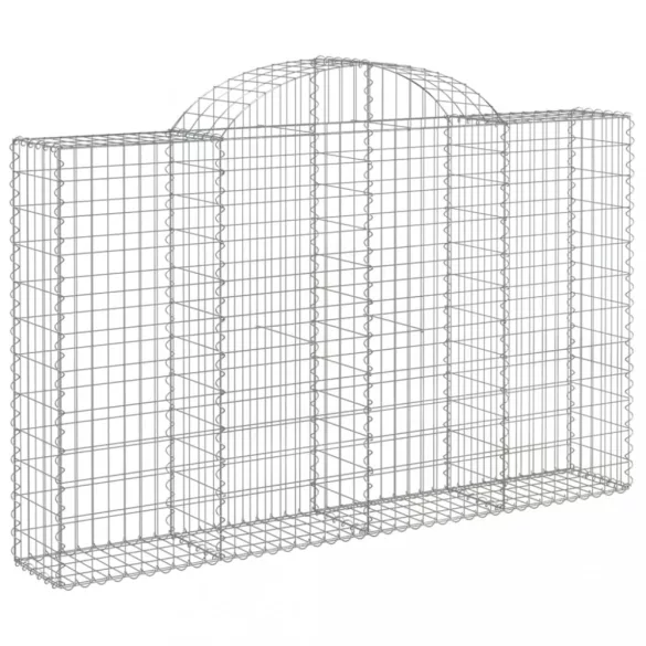 2 db íves horganyzott vas gabion kosár 200x30x120/140 cm
