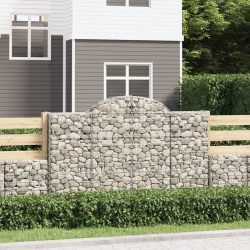 7 db íves horganyzott vas gabion kosár 200x30x120/140 cm