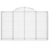 7 db íves horganyzott vas gabion kosár 200x30x120/140 cm