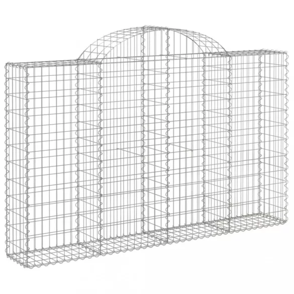 8 db íves horganyzott vas gabion kosár 200x30x120/140 cm
