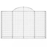 8 db íves horganyzott vas gabion kosár 200x30x120/140 cm
