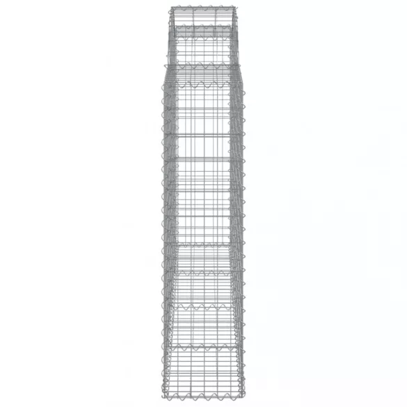 10 db íves horganyzott vas gabion kosár 200x30x120/140 cm