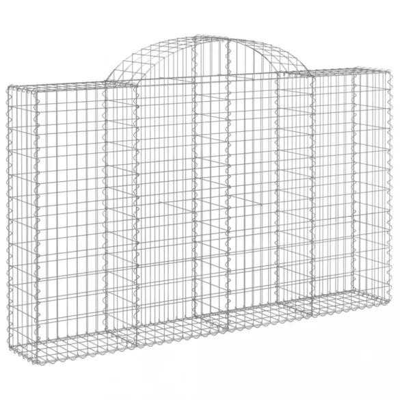 15 db íves horganyzott vas gabion kosár 200x30x120/140 cm