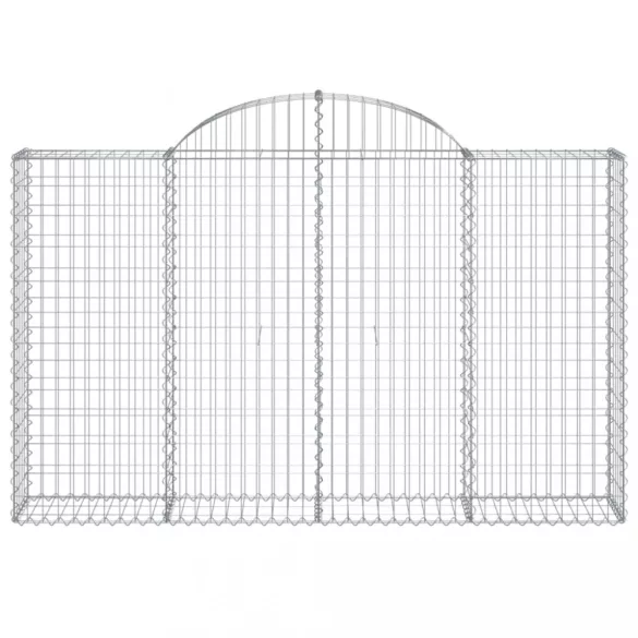 15 db íves horganyzott vas gabion kosár 200x30x120/140 cm