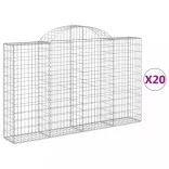20 db íves horganyzott vas gabion kosár 200x30x120/140 cm