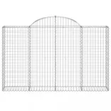 25 db íves horganyzott vas gabion kosár 200x30x120/140 cm
