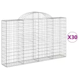 30 db íves horganyzott vas gabion kosár 200x30x120/140 cm