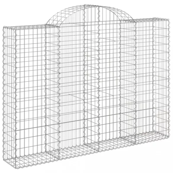 2 db íves horganyzott vas gabion kosár 200x30x140/160 cm