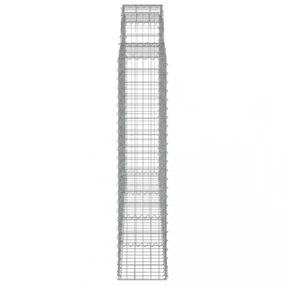 2 db íves horganyzott vas gabion kosár 200x30x140/160 cm