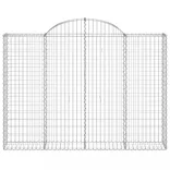 3 db íves horganyzott vas gabion kosár 200x30x140/160 cm