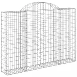 4 db íves horganyzott vas gabion kosár 200x30x140/160 cm