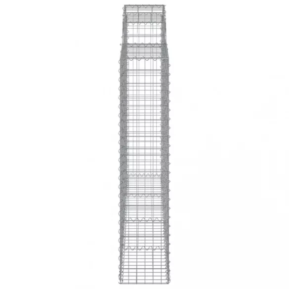 4 db íves horganyzott vas gabion kosár 200x30x140/160 cm