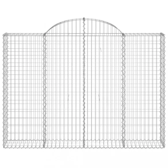 6 db íves horganyzott vas gabion kosár 200x30x140/160 cm