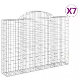 7 db íves horganyzott vas gabion kosár 200x30x140/160 cm