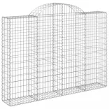 10 db íves horganyzott vas gabion kosár 200x30x140/160 cm