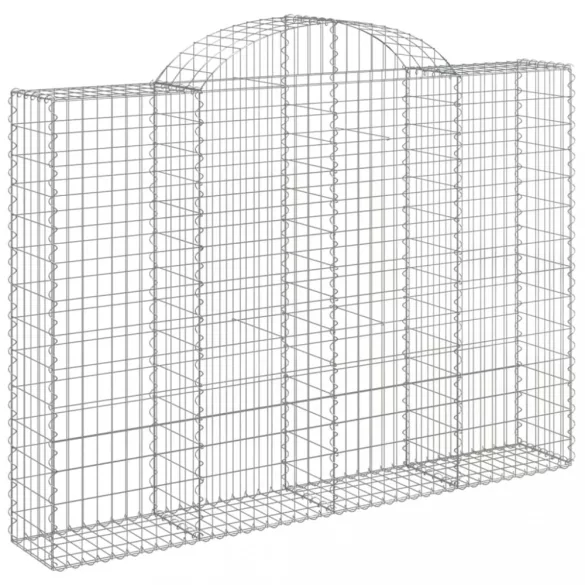 10 db íves horganyzott vas gabion kosár 200x30x140/160 cm