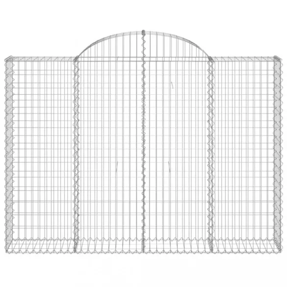 11 db íves horganyzott vas gabion kosár 200x30x140/160 cm