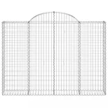 14 db íves horganyzott vas gabion kosár 200x30x140/160 cm