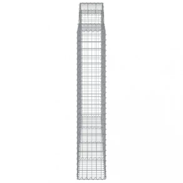 2 db íves horganyzott vas gabion kosár 200x30x160/180 cm