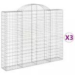 3 db íves horganyzott vas gabion kosár 200x30x160/180 cm
