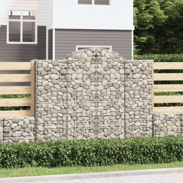 14 db íves horganyzott vas gabion kosár 200x30x160/180 cm