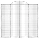 2 db íves horganyzott vas gabion kosár 200x30x180/200 cm