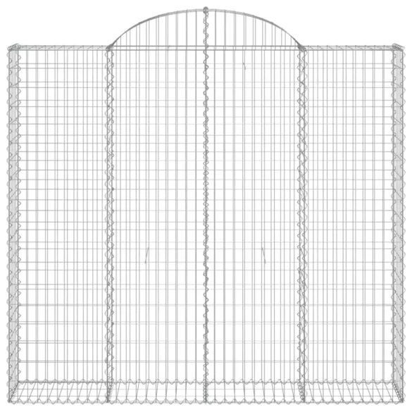 2 db íves horganyzott vas gabion kosár 200x30x180/200 cm