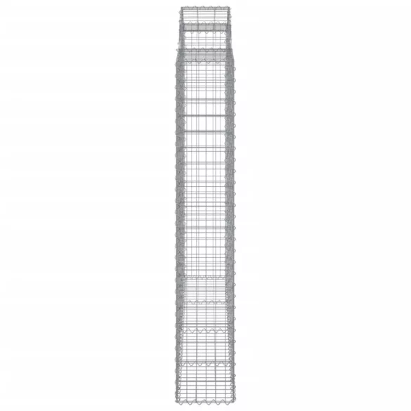 2 db íves horganyzott vas gabion kosár 200x30x180/200 cm