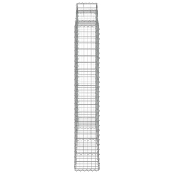 3 db íves horganyzott vas gabion kosár 200x30x180/200 cm