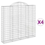 4 db íves horganyzott vas gabion kosár 200x30x180/200 cm