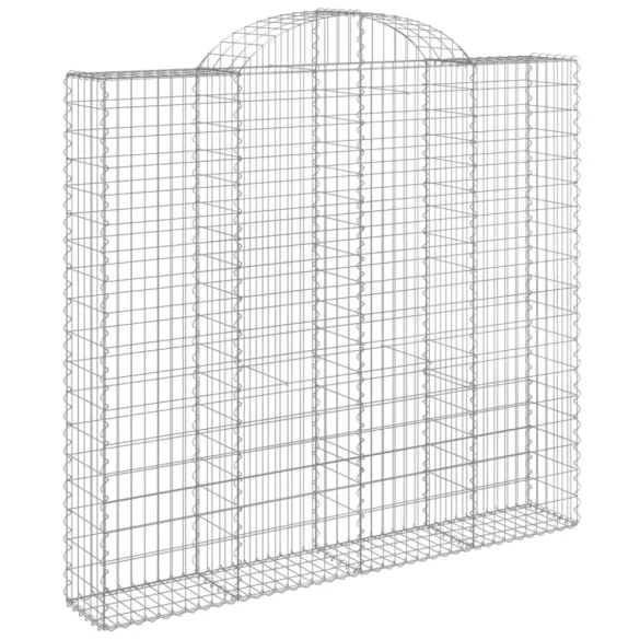 4 db íves horganyzott vas gabion kosár 200x30x180/200 cm
