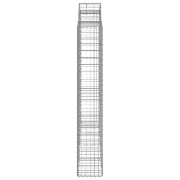 5 db íves horganyzott vas gabion kosár 200x30x180/200 cm