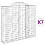 7 db íves horganyzott vas gabion kosár 200x30x180/200 cm