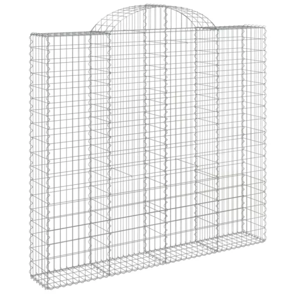 7 db íves horganyzott vas gabion kosár 200x30x180/200 cm