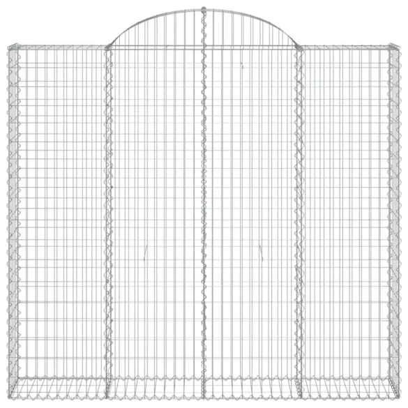 7 db íves horganyzott vas gabion kosár 200x30x180/200 cm