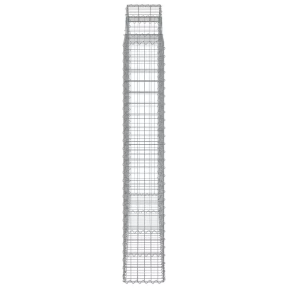 7 db íves horganyzott vas gabion kosár 200x30x180/200 cm