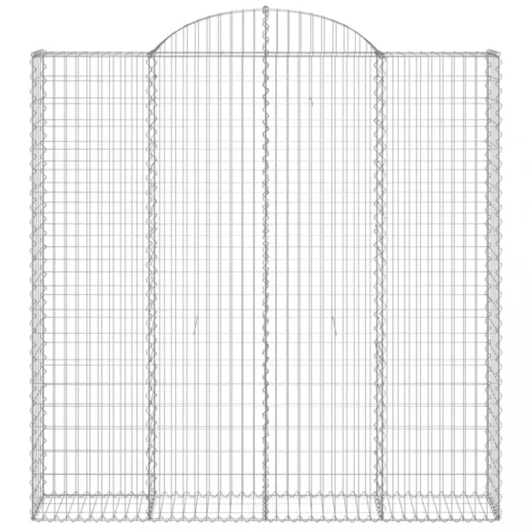 2 db íves horganyzott vas gabion kosár 200 x 30 x 200/220 cm