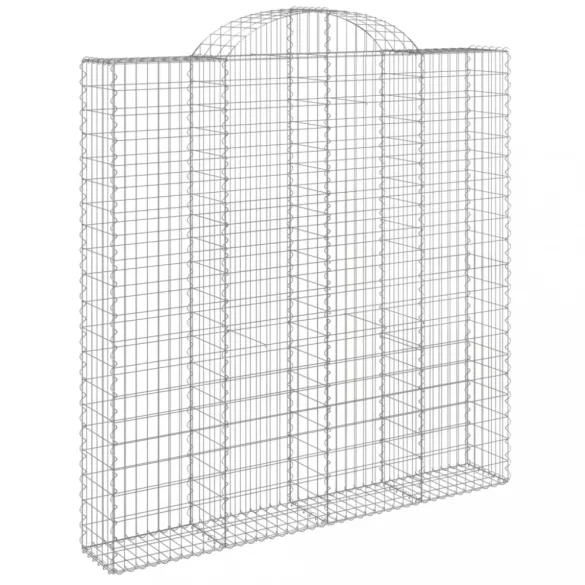 3 db íves horganyzott vas gabion kosár 200 x 30 x 200/220 cm